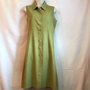 Ladies Sleeveless Shirtdress